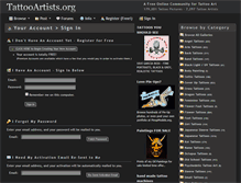 Tablet Screenshot of forums.tattooartists.org